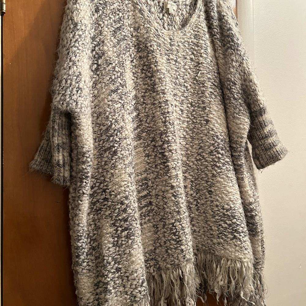Grey and white oversized sweater